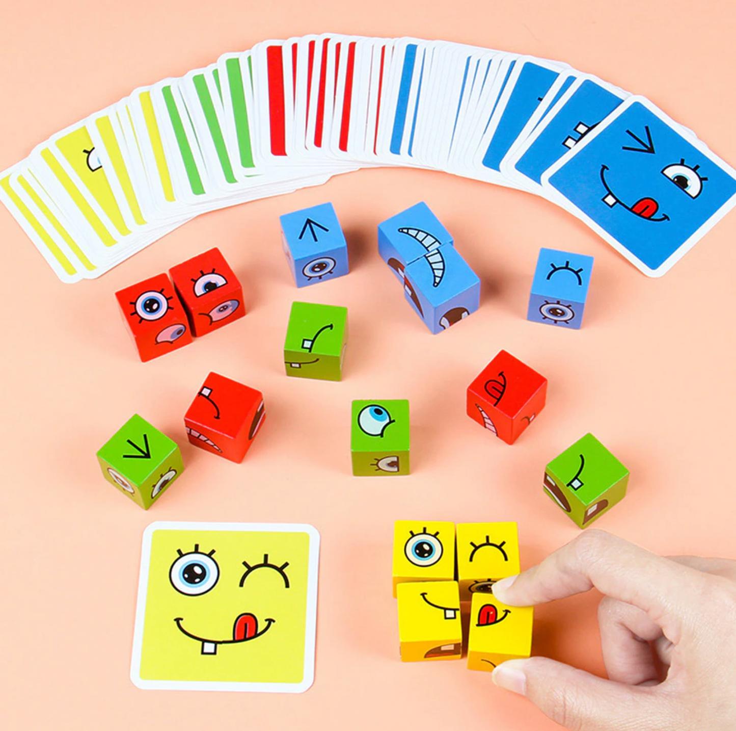 Cube Rubiksy Éducatif Montessori | Tangram Stimulant - 1 Pack (4 couleurs) Baby & Toddler