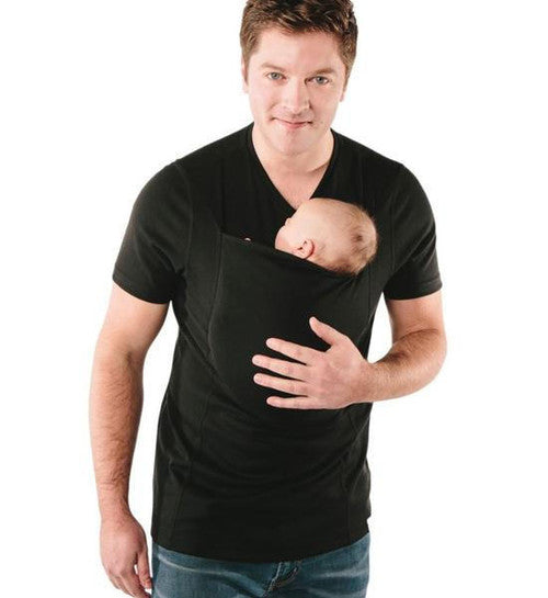 Ultra Pratique T - shirt Porte - Bébé Kangourou - Noir Homme / L Baby & Toddler