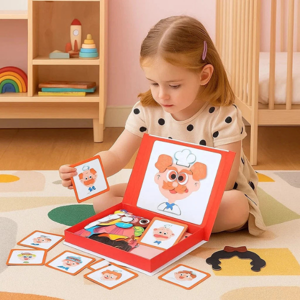 Puzzle Magnétique d’Expressions Faciales pour Enfants