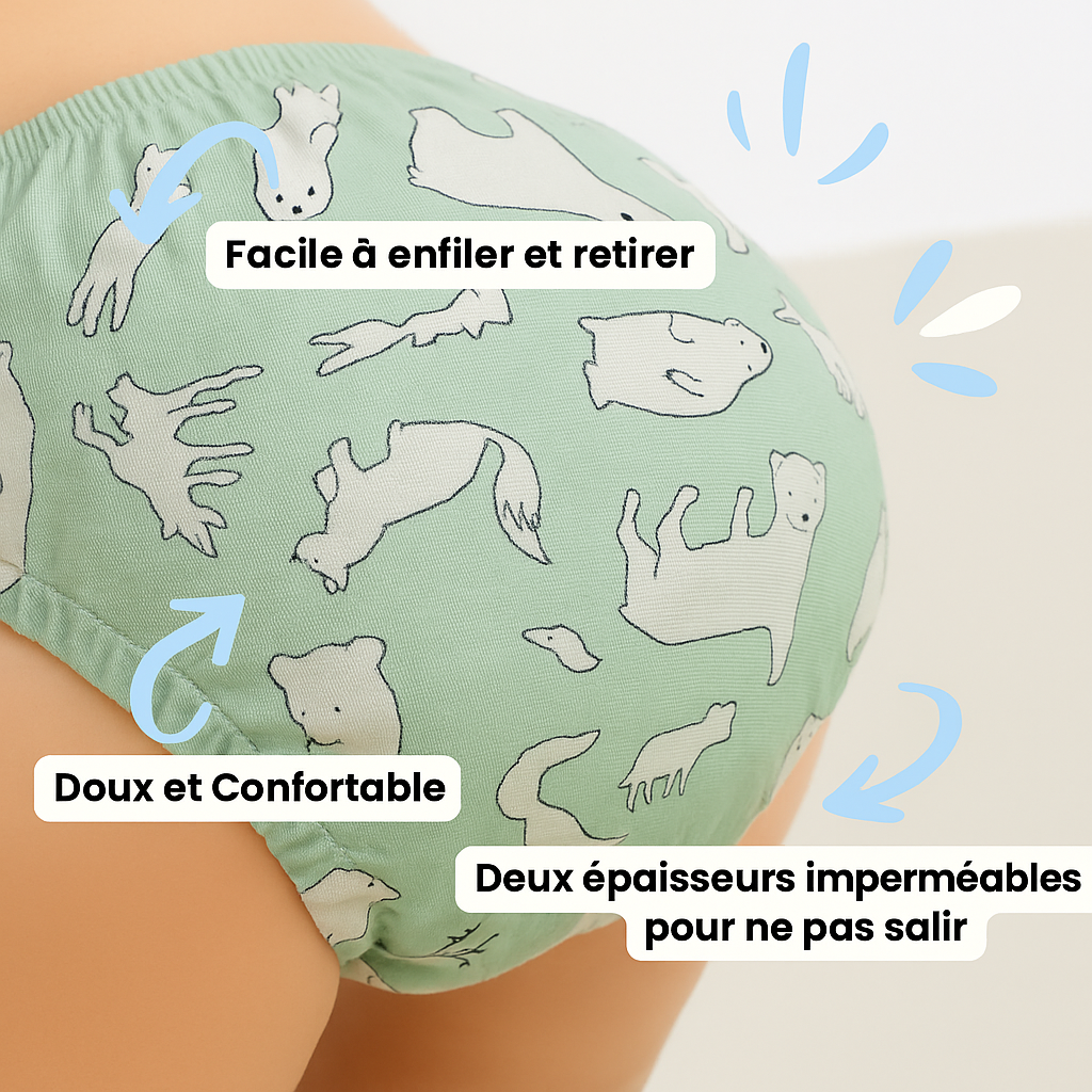 Couche d'Apprentissage Réutilisable (Série Faune) - Par Coucheco