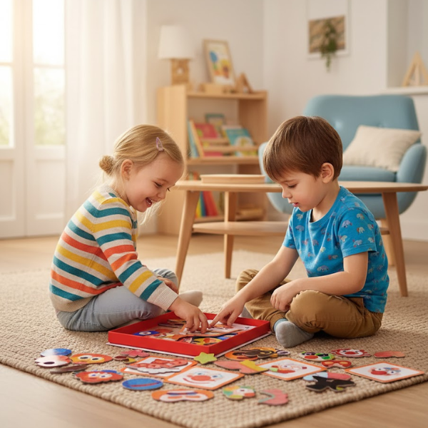 Puzzle Magnétique d’Expressions Faciales pour Enfants