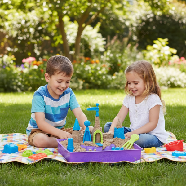 Château de Sable Magique – Coffret Créatif de Construction Sensorielle