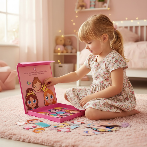 Puzzle Magnétique d’Expressions Faciales pour Enfants