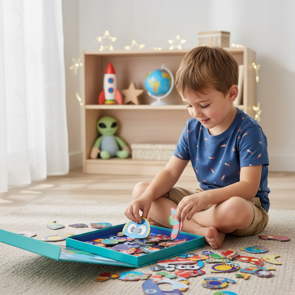 Puzzle Magnétique d’Expressions Faciales pour Enfants