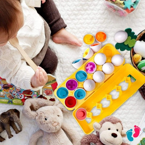 Jeu formes et couleurs - Œufs d’Apprentissage Montessori