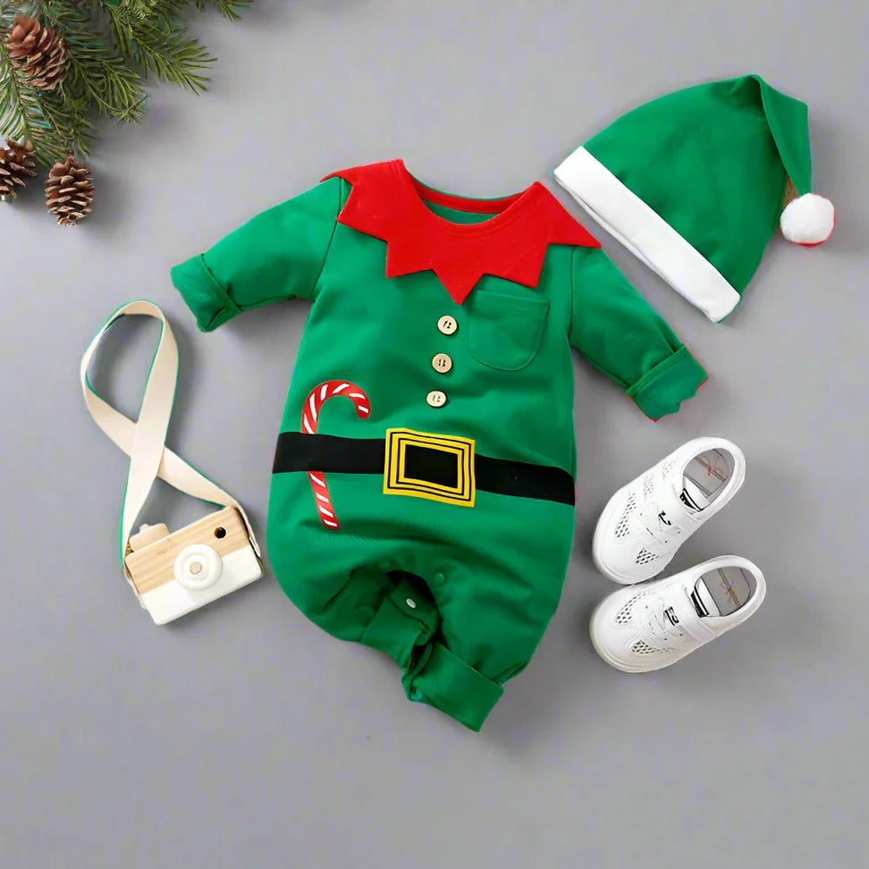 Combinaison de Noël Petit Lutin : Magie et Confort pour Bébé