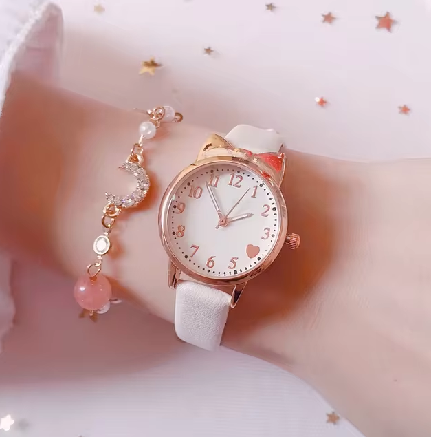 Coffret Chic : Montre Quartz et Bracelet à Breloque pour Fille