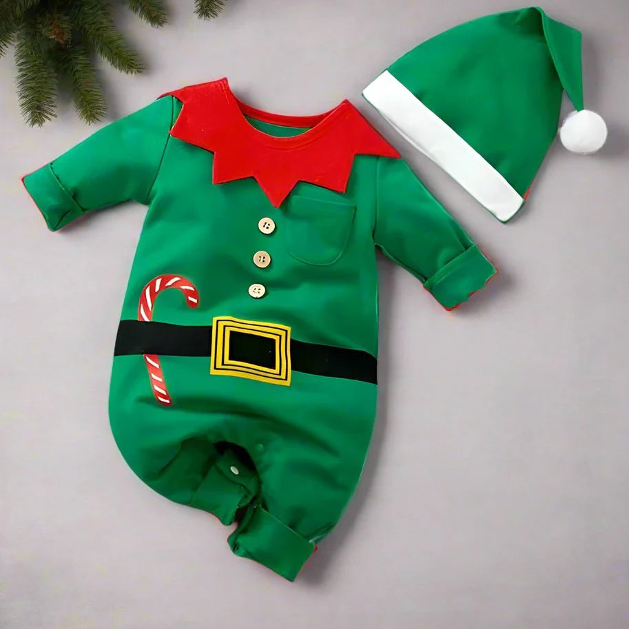 Combinaison de Noël Petit Lutin : Magie et Confort pour Bébé