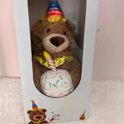 Peluche Câline Nounours : Joyeux Anniversaire