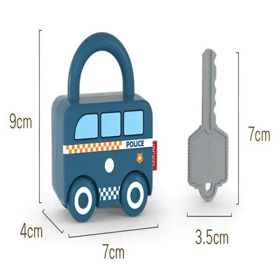 Montessori Véhicules Verrouillables "Lock and Match" (6 Voitures)