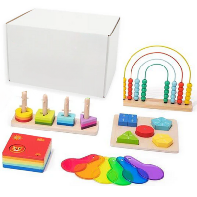 Pack Montessori 25-36 Mois : Jouets d'Éveil pour Petits Explorateurs (Lot de 48 PCS)