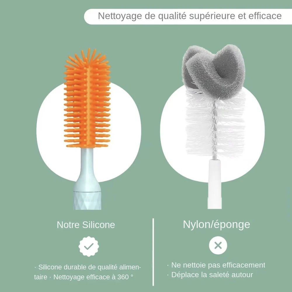 Nettoyeur électrique de Biberons, Bouteilles et Récipients pour Bébés - Éclat Pur™