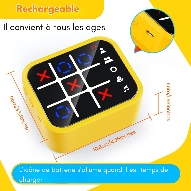 Jeu Portable TIC TAC TOE | Jeu Classique de Morpion et de Croix