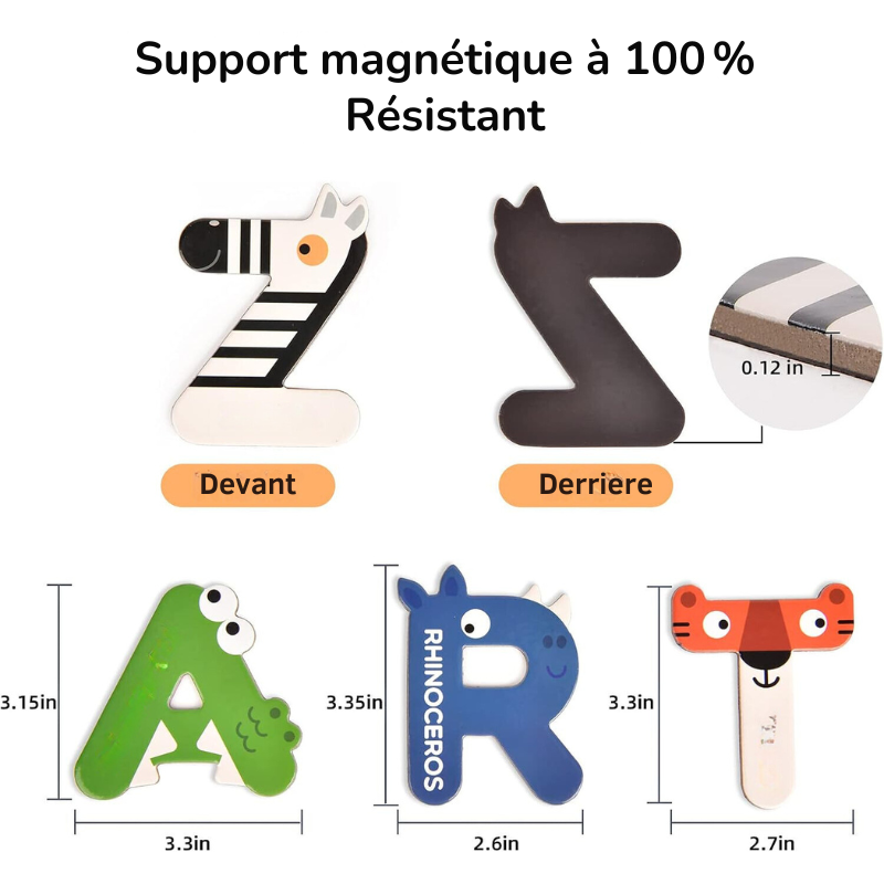 26 Grandes Lettres et Chiffres Magnétiques - Jeux éducatifs D'orthographe