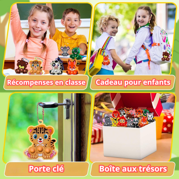 Mini Jouets Sensoriels Animaux à Bulles
