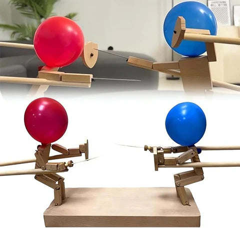 Marionnettes de Combattants en Bois + (50 ballons)