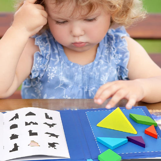 Tangram Montessori Magnétique - Puzzle Éducative et Ludique