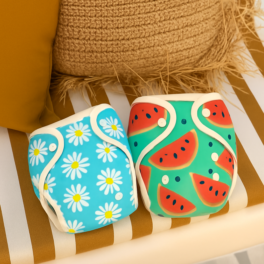 Couche de Bain Lavable et Imperméable (Série Été) – Par Coucheco