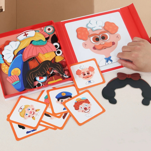 Puzzle Magnétique d’Expressions Faciales pour Enfants