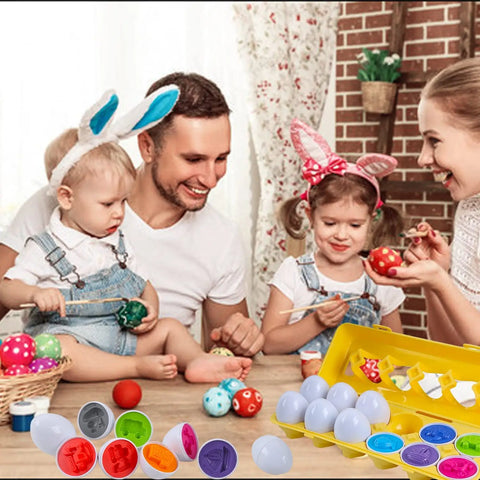 Jeu formes et couleurs - Œufs d’Apprentissage Montessori