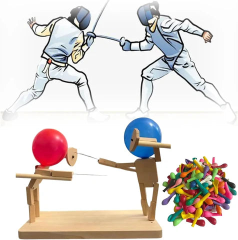 Marionnettes de Combattants en Bois + (50 ballons)