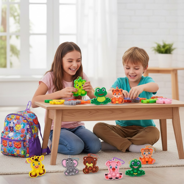 Mini Jouets Sensoriels Animaux à Bulles