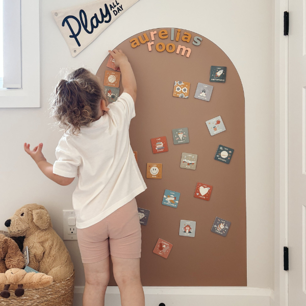 Tableau Mural Magnétique en Arc pour Enfants