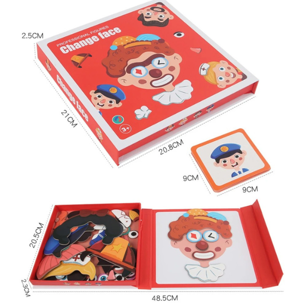 Puzzle Magnétique d’Expressions Faciales pour Enfants