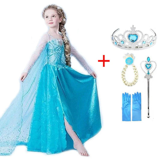 Déguisement la Reine Bleu des Neiges + Accessoires