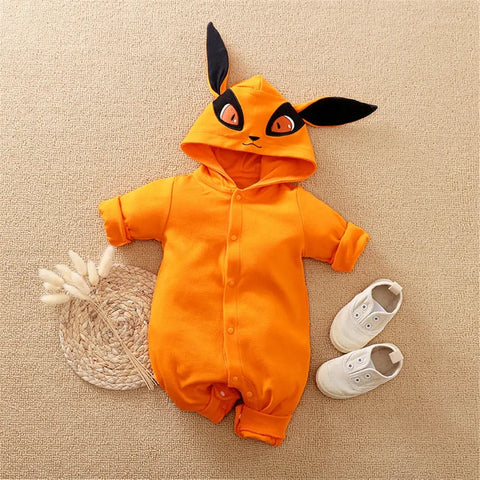 Pyjama en coton inspiré de Naruto pour bébé, idéal pour des nuits pleines de magie.