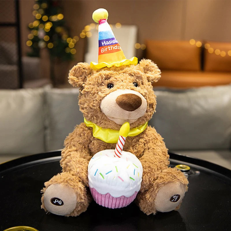 Peluche Câline Nounours : Joyeux Anniversaire