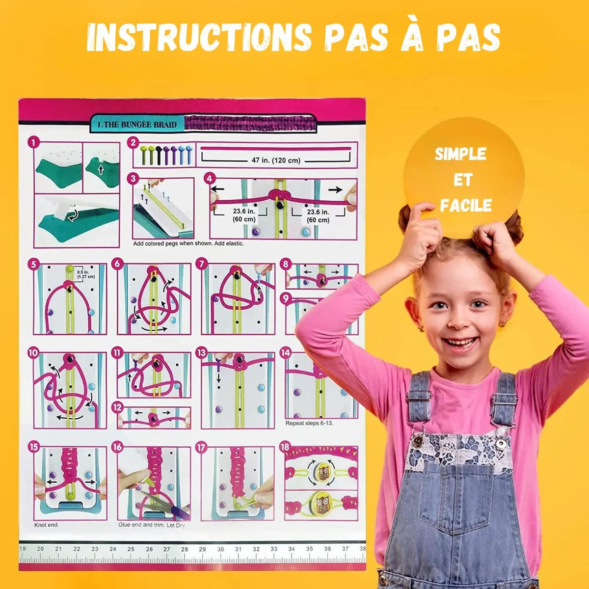 Coffret Éducatif et Amusant : Tressage de Bracelets pour Enfants