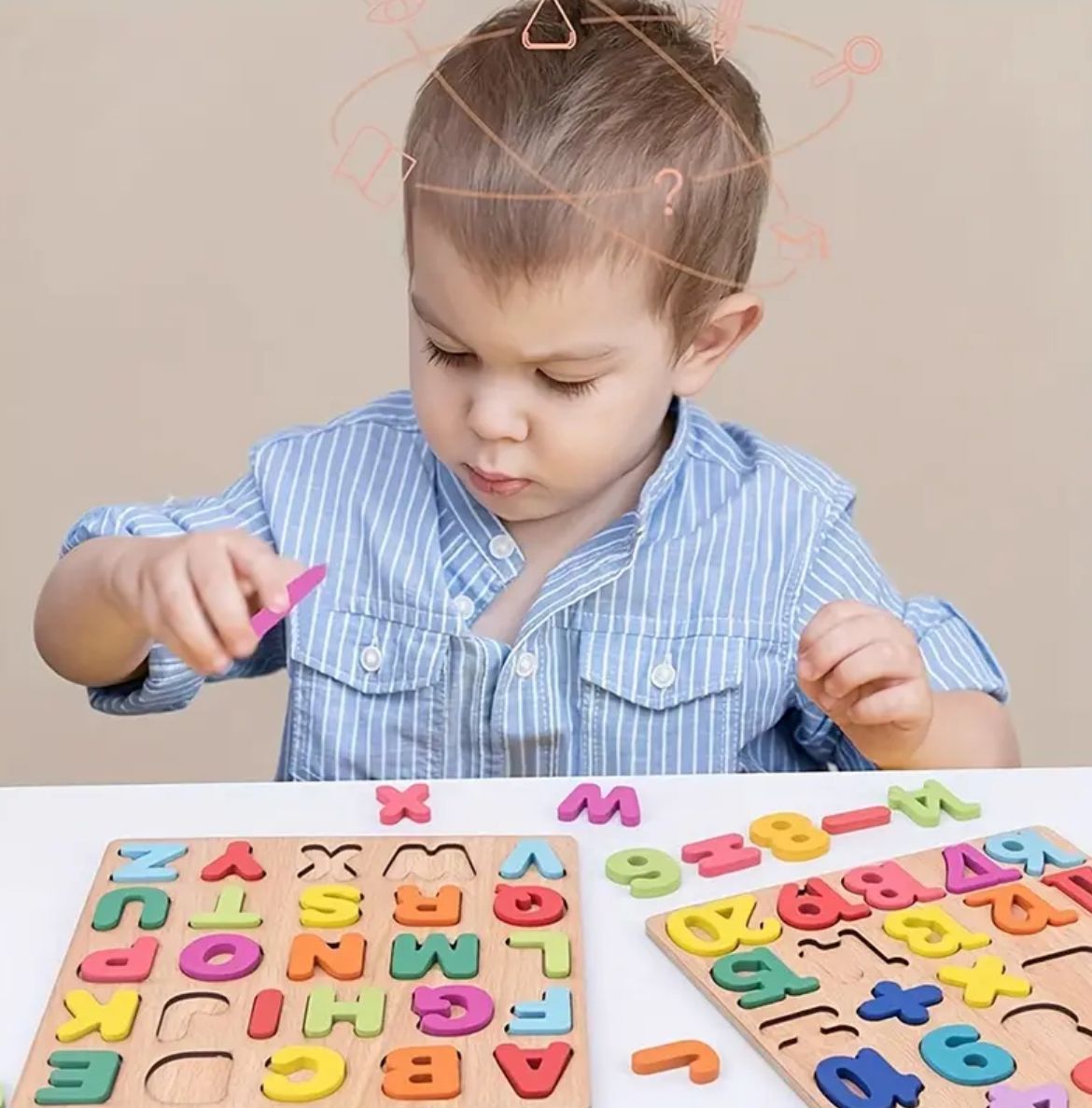 Puzzle en Bois 3-en-1 : Apprentissage , Coordination et Réflexion