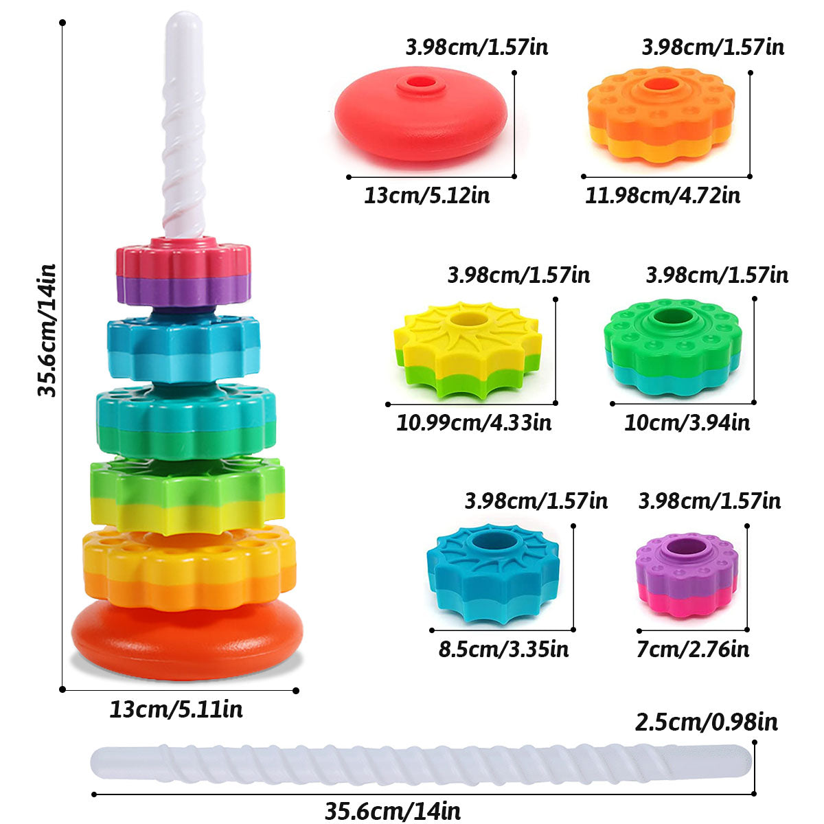 Grande Pyramide - Tour de Couleurs Éducative Montessori