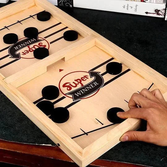 Jeu de Hockey en Bois Premium - SlingGame™ éducatif