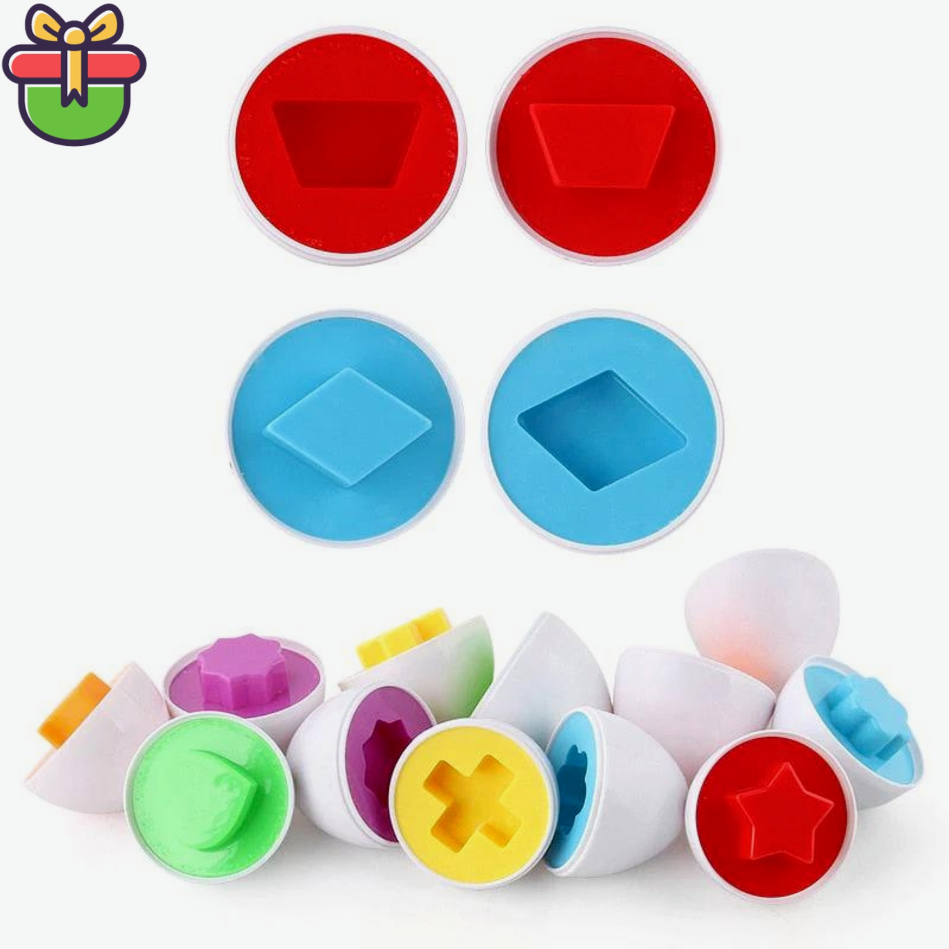 Jeu formes et couleurs - Œufs d’Apprentissage Montessori