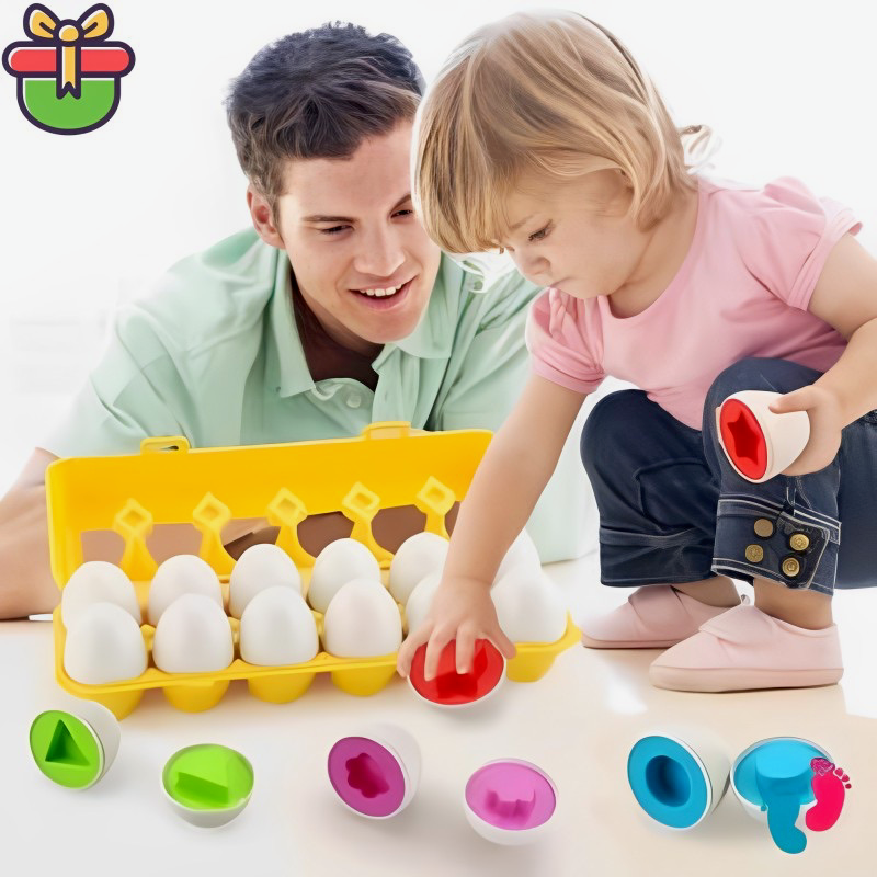 Jeu formes et couleurs - Œufs d’Apprentissage Montessori