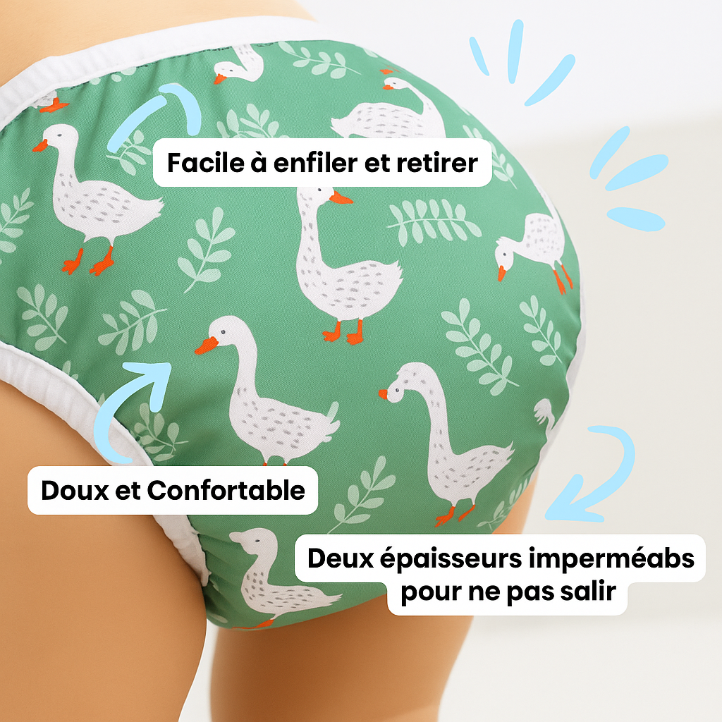 Culottes d’Apprentissage Réutilisables (Série Éveil Nature) - Par Coucheco