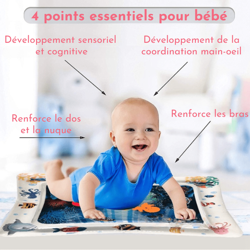 Tapis d’Éveil Aquatique pour Jeux et Moments Post - Repas - Poisson Tropical Baby & Toddler