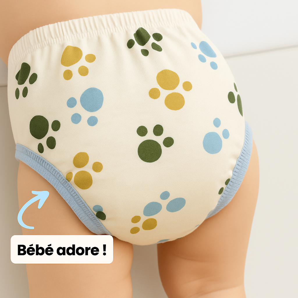 Culottes d’Apprentissage Lavables (Série Doux Compagnons) – Par Coucheco