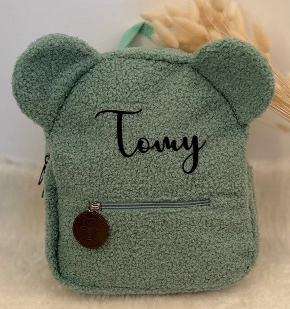 Sac à dos en peluche brodé personnalisable : Sac à dos Ourson