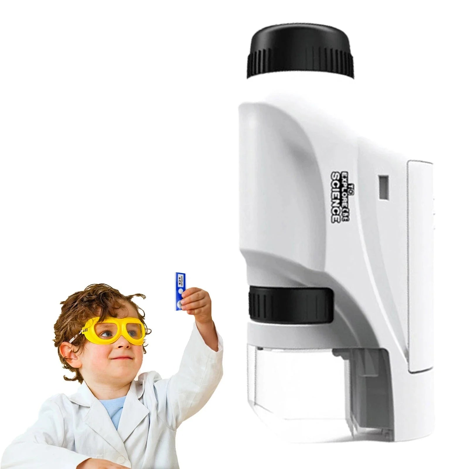 Ensemble de microscope de poche pour enfants - Y compris les préparations -  Jouets